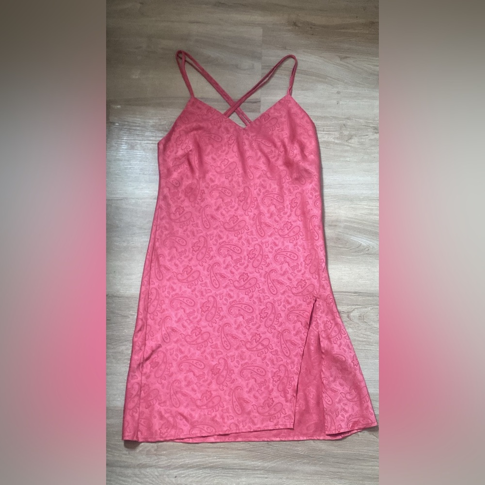 Forever 21 Pink Paisley Mini Slip Dress